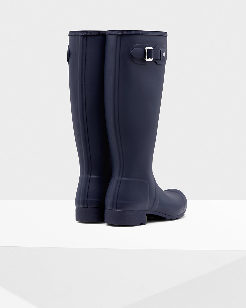 Women Hunter Original Tour Foldable | Tall Rain Boots Navy | NZ-2914-ZFDA